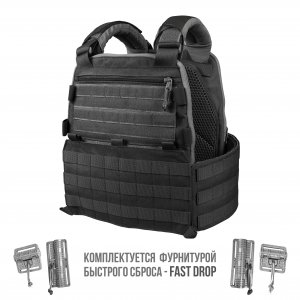 ПЛИТОНОСЕЦ STICH DEFENSE MOD.3 (С БЫСТРОСБРОСОМ FAST DROP) ЧЕРНЫЙ